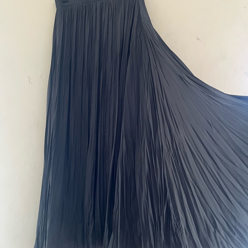 Zara Satin Effect Pleated Skirt
